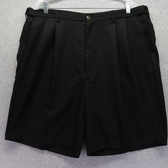 Haggar Other - Haggar‎ Shorts Mens 40 Chino Golf Resort Casual Pleated Black